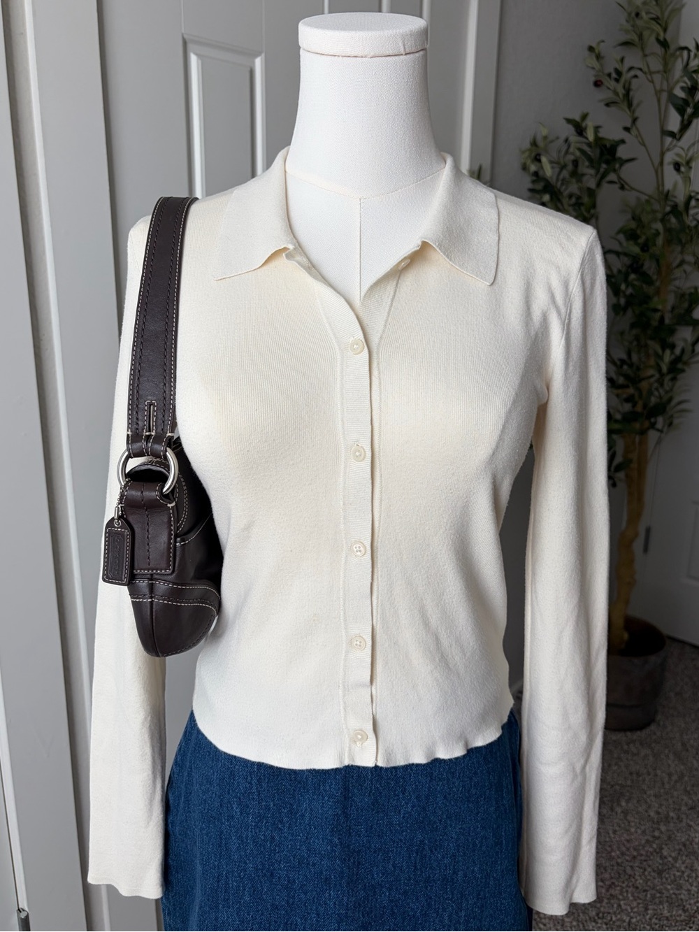 Sunday Best Cream Cardigan - Classic Cream Button-Front Long Sleeve Top